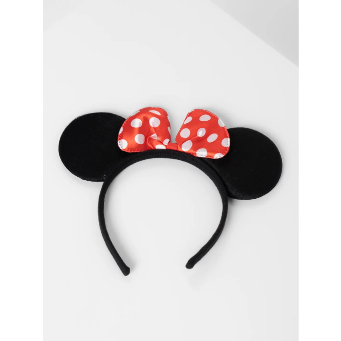Kırmızı Fiyonklu Minnie Mouse Taç Fare Tacı Kafa Bandı -