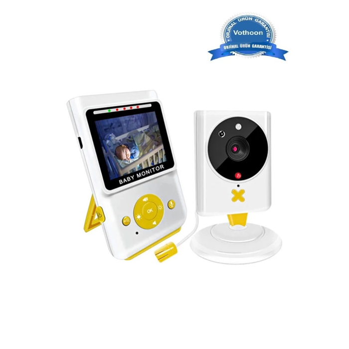 Akıllı Bebek Kamerası Monitörlü Karşılıklı Konuşma Özellikli Sıcaklık İzleme 2.4 İnç Bebek Kamerası -