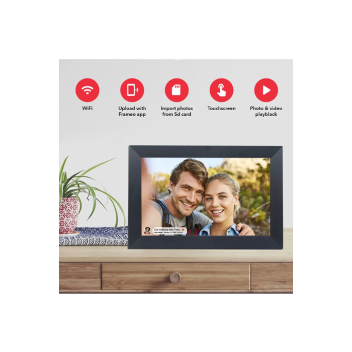 Dijital Fotoğraf Çerçevesi Kablosuz 10.1 İnç 32gb Dokunmatik Ekran, Uygulama Üzerinden Fotoğraf/video Paylaşımı -