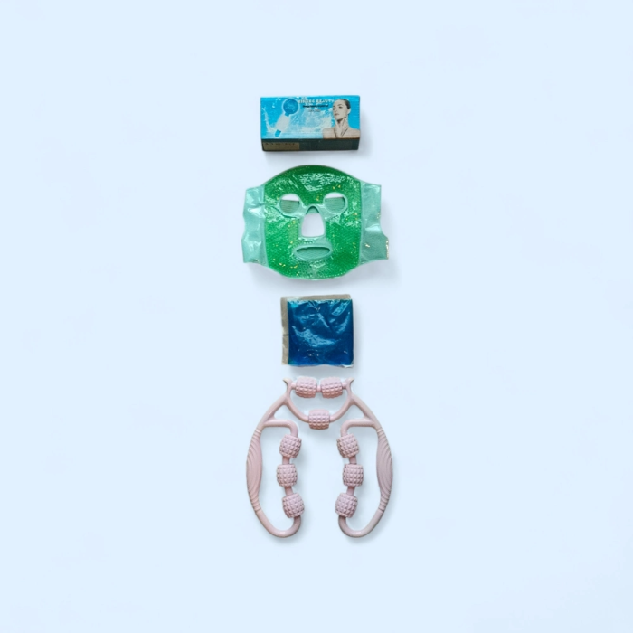 Yüz Maskesi Cilt Bakım Seti – Maske, Buz Küresi, Termo Jel Ve Selülit Masaj Aleti -