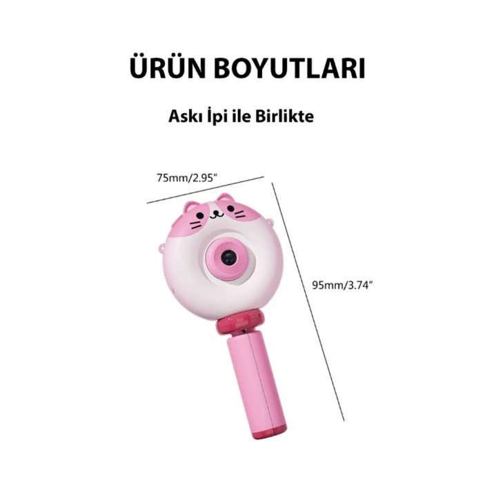 Hd Kamera Karikatür Tripodlu Çocuk Dijital Kamera Fotoğraf Makinası 1080p Video Kaydedici 2.0 İnç -