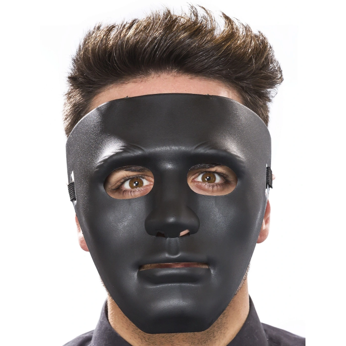 Siyah Renk Hip Hop Anonim Jabbawockeez Dans Maskesi 18x19 Cm -