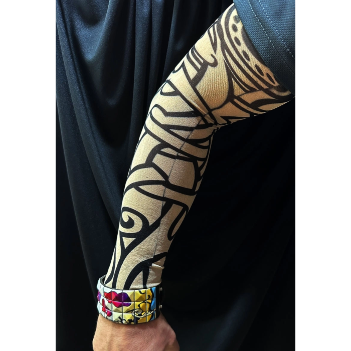 Giyilebilir Kol Dövmesi Çorap Dövme 3d Baskılı Kol Bacak Dövme 2 Adet Model 12 -