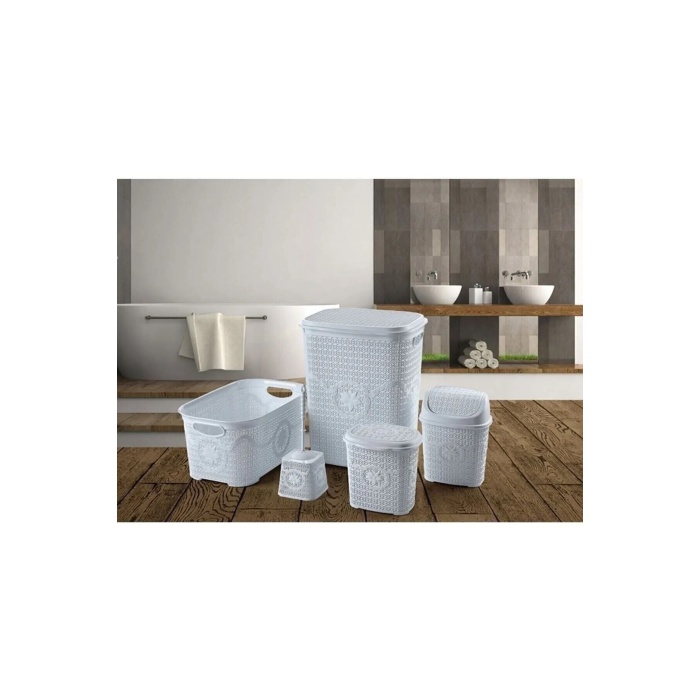 Çeyiz Seti Rattan 5 Parça Örgülü Çeyiz Seti -