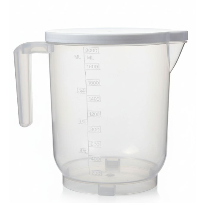 Pratik Mutfak Ölçü Kabı - 2 Litre Dereceli Şeffaf Hazne BPA Free -