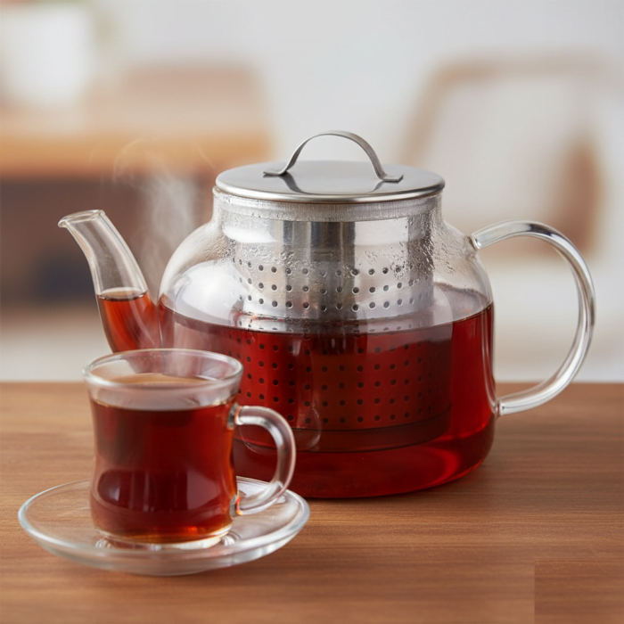 Çay Süzgeci Büyük Boy Paslanmaz Çelik Demlik İçi Çay Süzgeci Geniş Hacimli ve Dayanıklı -