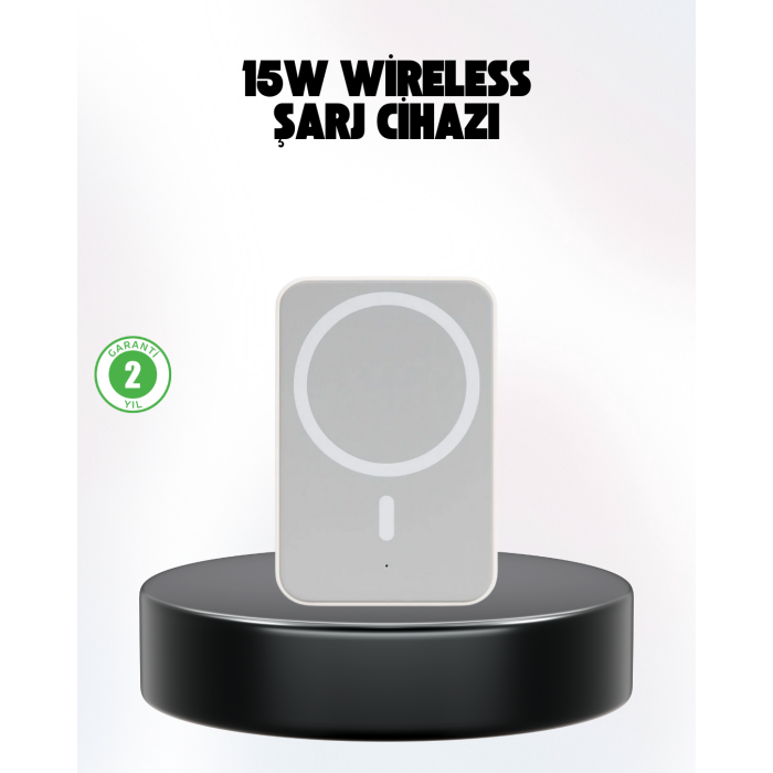 iPhone Serileri ile Uyumlu MagSafe Manyetik Araç Telefon Tutucu ve Şarj Cihazı -