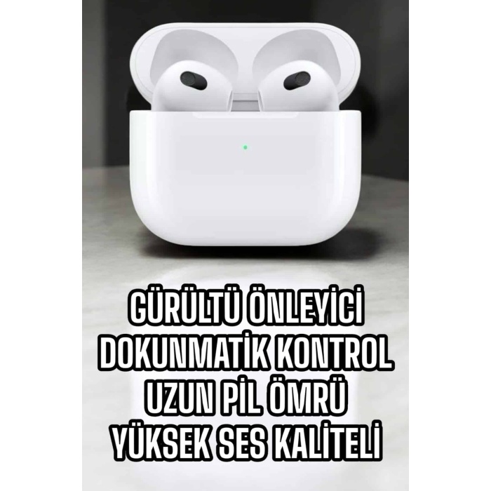 Bluetooth Kulaklık 3.Nesil Kablosuz Uzun Pil Ömrü Dokunmatik Kontrol -