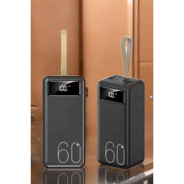 Powerbank 60.000 Mah Hızlı Şarj 4 Çıkışlı Uzun Şarj Süreli Dijital Göstergeli -