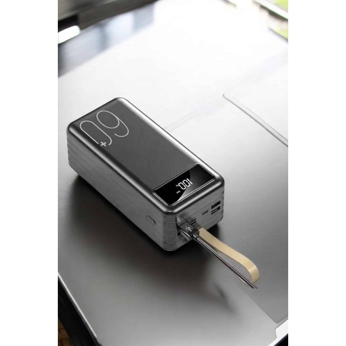 Powerbank 60.000 MAH Dijital Göstergeli 4 Portlu Taşınabilir -