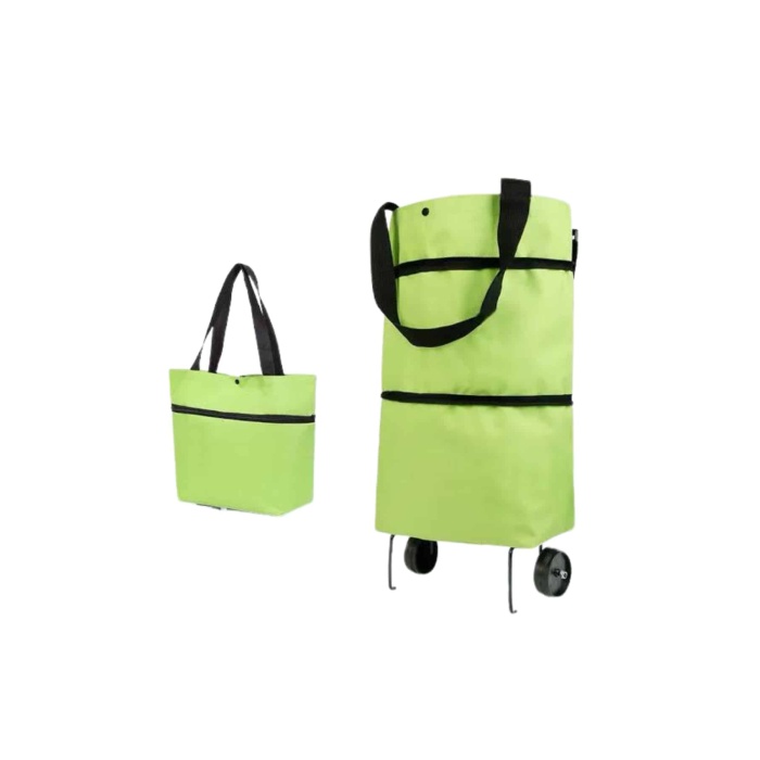 Pazar Arabası ve Alışveriş Çantası Çift Yönlü Kolay Tekerlekli Taşınabilir -