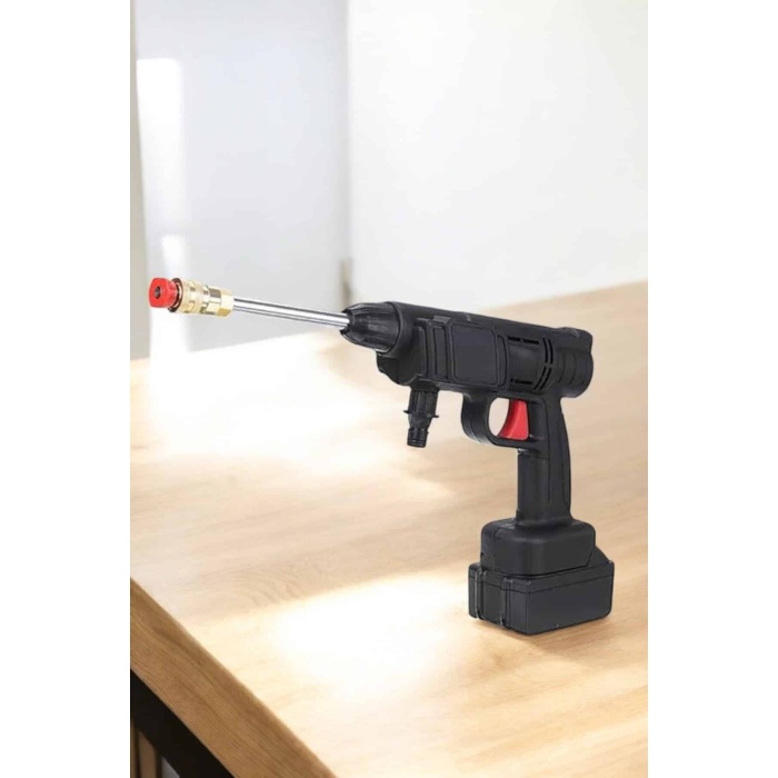 Bahçe ve Araba Yıkama Tabancası Su Basınçlı Hazneli Bataryalı Oto Yıkama -