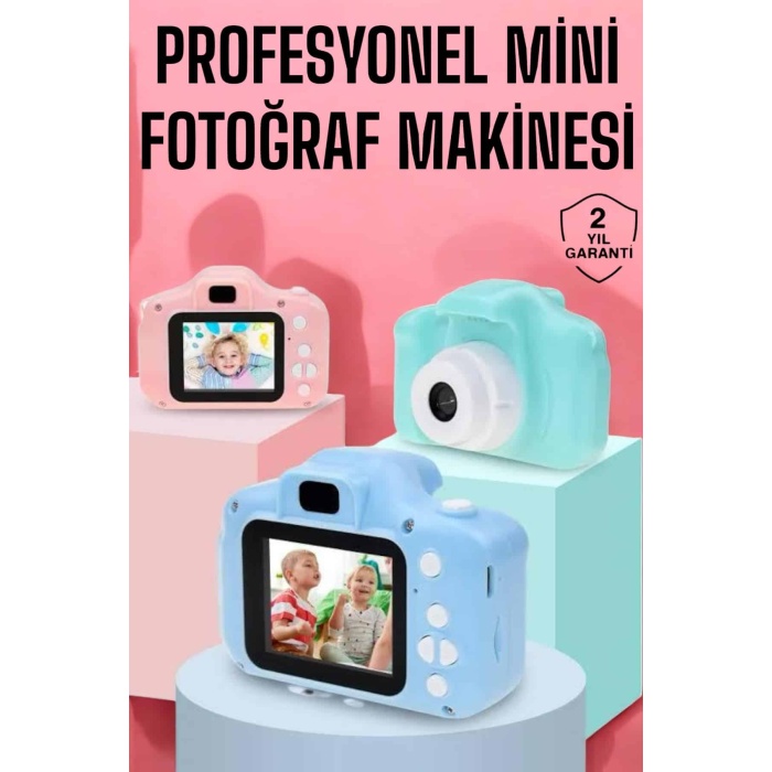 Çocuklara Özel Dijital Fotoğraf Makinesi Mini 1080P HD Kaliteli -