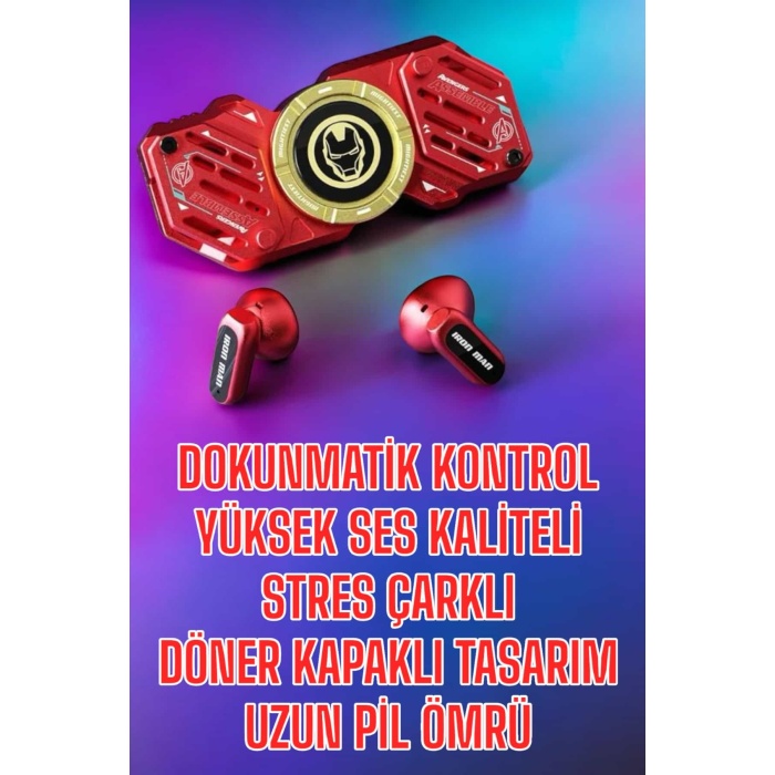 Bluetooth Kulaklık Stres Çarklı Döndürülebilir Uzun Şarj Süreli Oyuncu Kulaklığı -