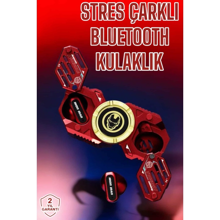 Bluetooth Kulaklık Stres Çarklı Döndürülebilir Uzun Şarj Süreli Oyuncu Kulaklığı -