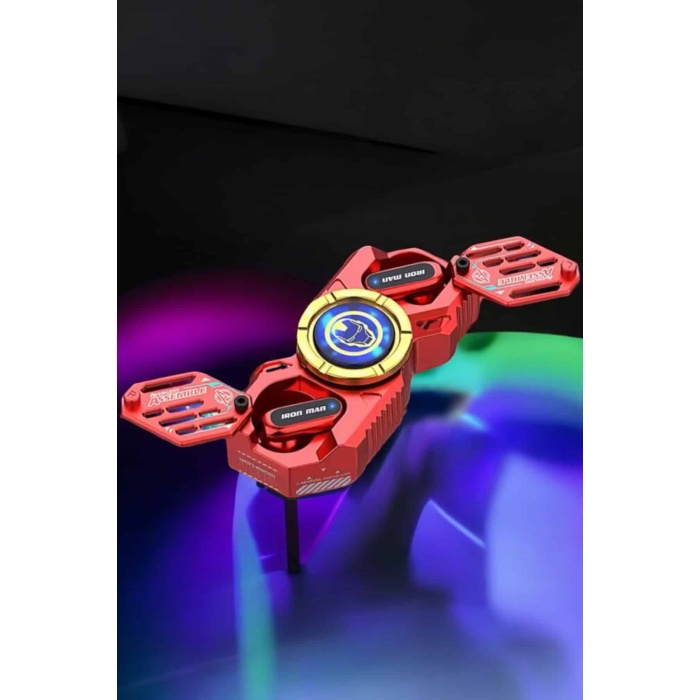 Kırmızı Kablosuz Bluetooth Kulaklık Stres Çarklı Oyuncu Kulaklığı -