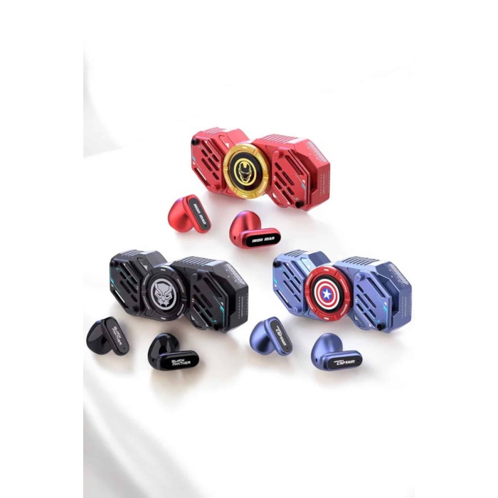 Kırmızı Kablosuz Bluetooth Kulaklık Stres Çarklı Oyuncu Kulaklığı -