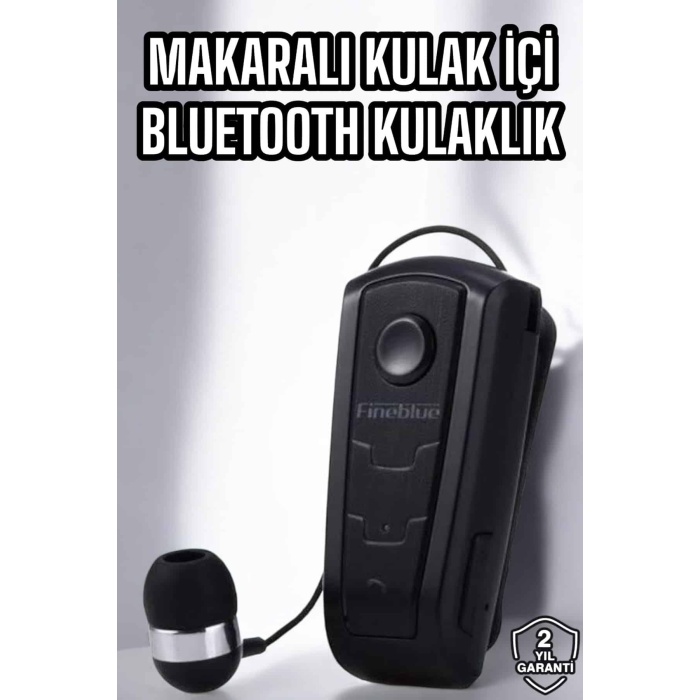 Makaralı Bluetooth Kulaklık Çağrı Cevaplama Kablolu Uzun Pil Ömrü -