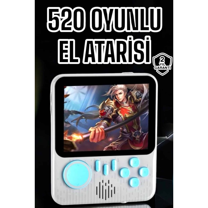 Mini Atari El Atarisi 3.5 inç Ekran Çift Konsol 666 Adet Retro Oyun Gameboy El Atarisi -