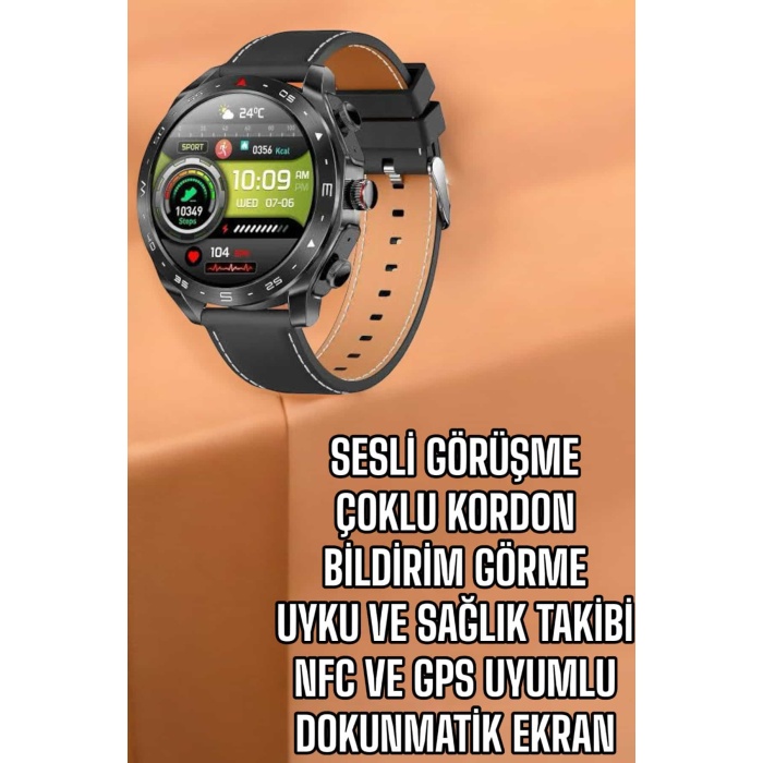 Akıllı Saat Bildirim Görme Sesli Görüşme Çoklu Kordon GPS Takibi -