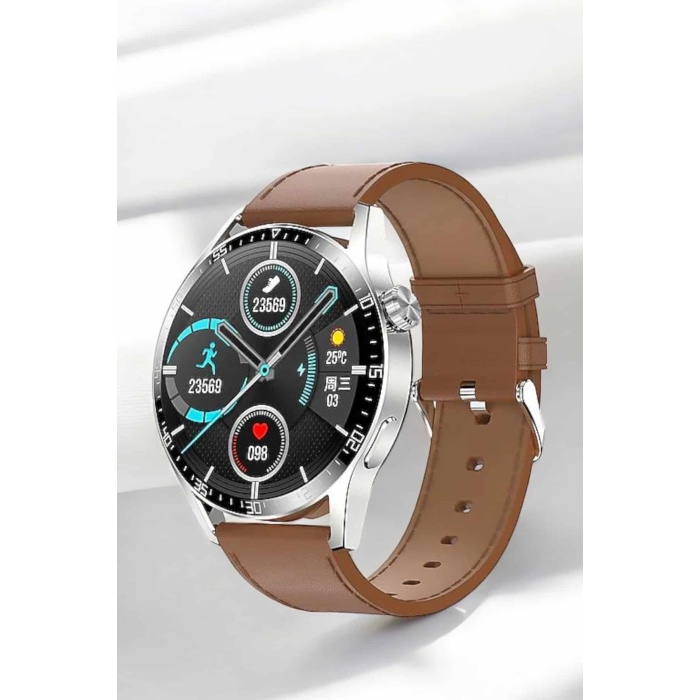 Akıllı Saat Titreşimli Pusula Nabız ve Tansiyon Ölçer NFC Uyumlu -