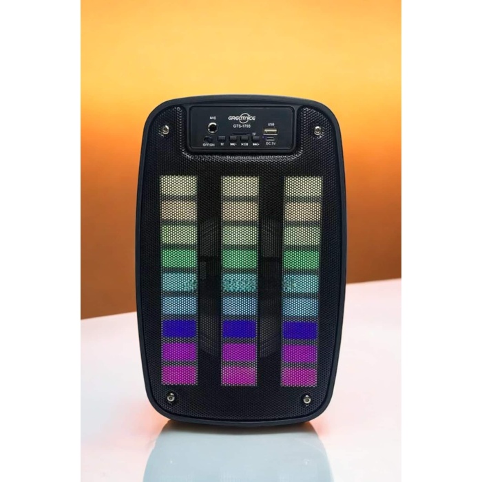 Bluetooth Hoparlör RGB Işıklı USB SD Kart Girişli Taşınabilir -