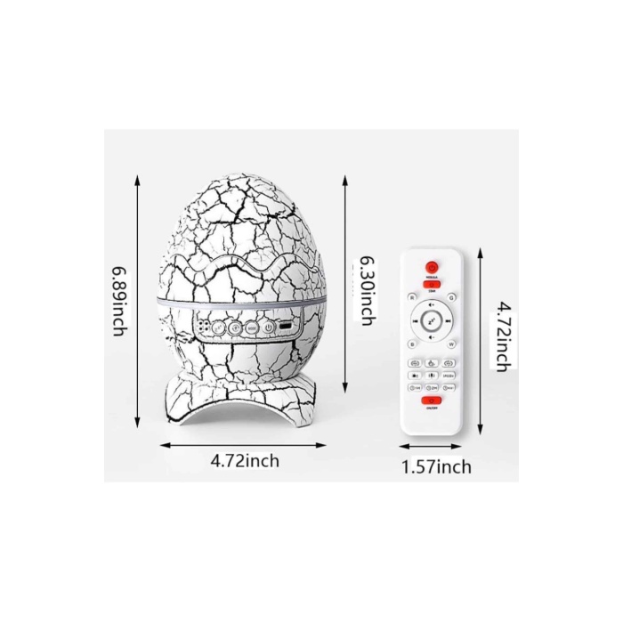 Yumurta Şeklinde Su Dalgalı Bluetooth Speaker Lamba Renkli Şarjlı -