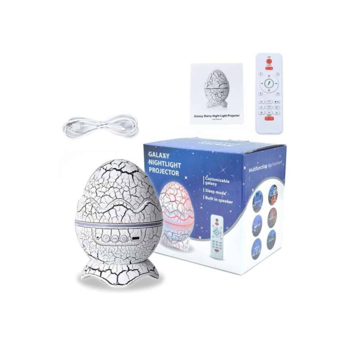 Yumurta Şeklinde Su Dalgalı Bluetooth Speaker Lamba Renkli Şarjlı -