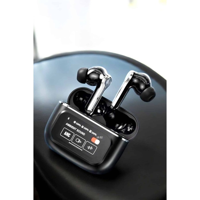 Kablosuz Bluetooth Kulaklık Ekranlı Uzun Şarj Süreli ANC Destekli -