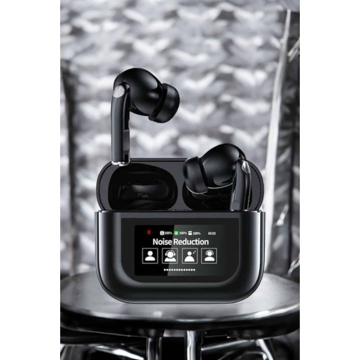 Kablosuz Bluetooth Kulaklık Ekranlı Uzun Şarj Süreli ANC Destekli -