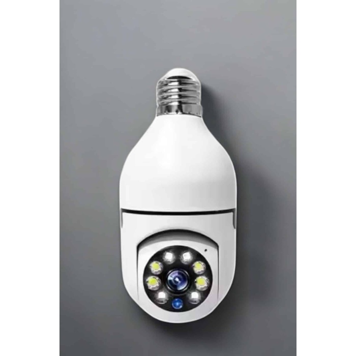 Ampul Görünümlü Güvenlik Kamerası Duylu Wifi Kamerası Dönebilen -