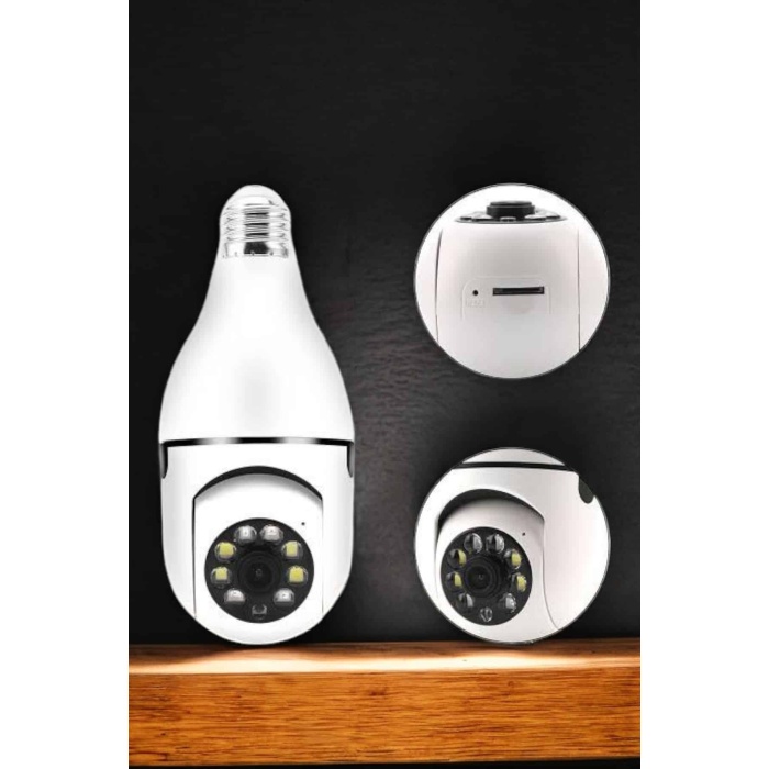 Güvenlik Kamerası Wifi Kamera Duylu Ev Kamerası Wifi Bağlantılı Dönebilen -