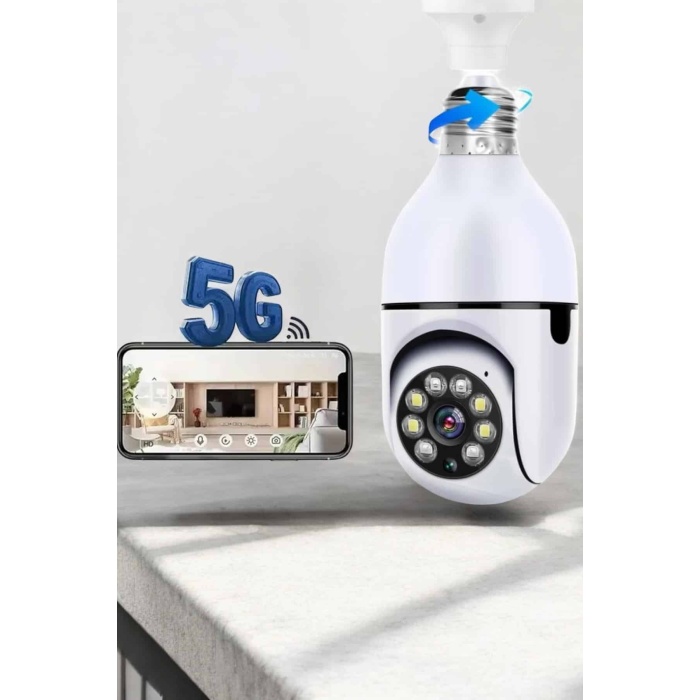 Güvenlik Kamerası Wifi Kamera Duylu Ev Kamerası Wifi Bağlantılı Dönebilen -