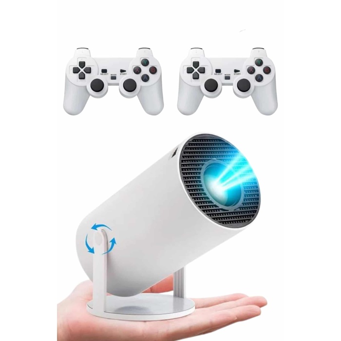 Ayaklı Oyun Projeksiyonu Çift Kollu Taşınabilir Sinema Projektörü -