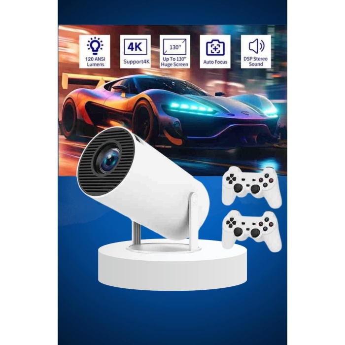 Ayaklı Oyun Projeksiyonu Çift Kollu Taşınabilir Sinema Projektörü -