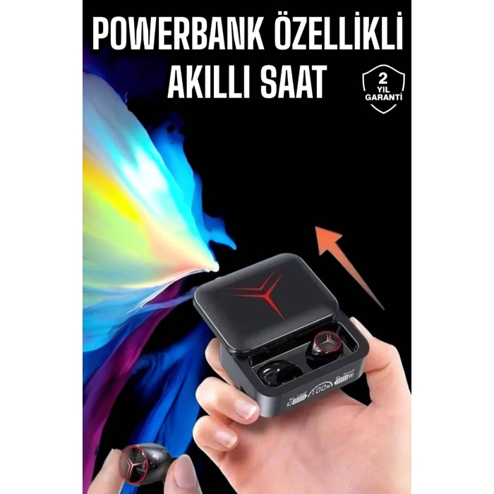 Powerbankli Kulaklık Bluetooth Bağlantılı Çoklu Bağlantı -