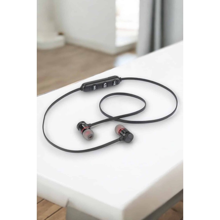 Kablosuz Sport Mıknatıslı Mikrofonlu Kulak İçi Kulaklık -