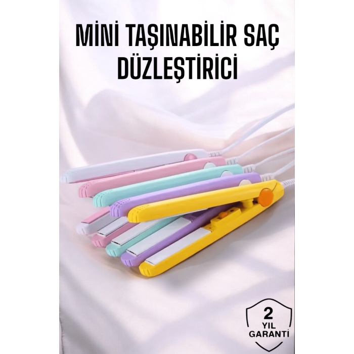 180°C Isı ve Uzun Süre Kalıcı Düzlük Sağlayan Mini Saç Düzleştirici -