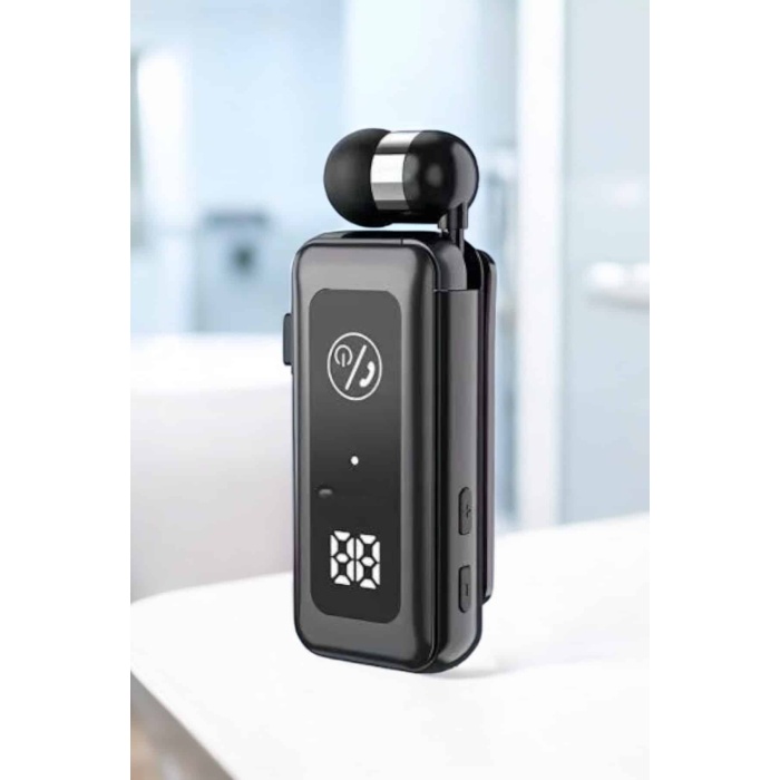 Kablolu Makaralı Bluetooth Kulaklık Uzun Pil Ömrü Dijital Göstergeli -