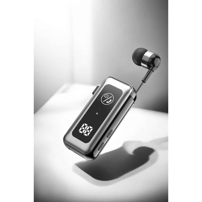 Kablolu Makaralı Bluetooth Kulaklık Uzun Pil Ömrü Dijital Göstergeli -