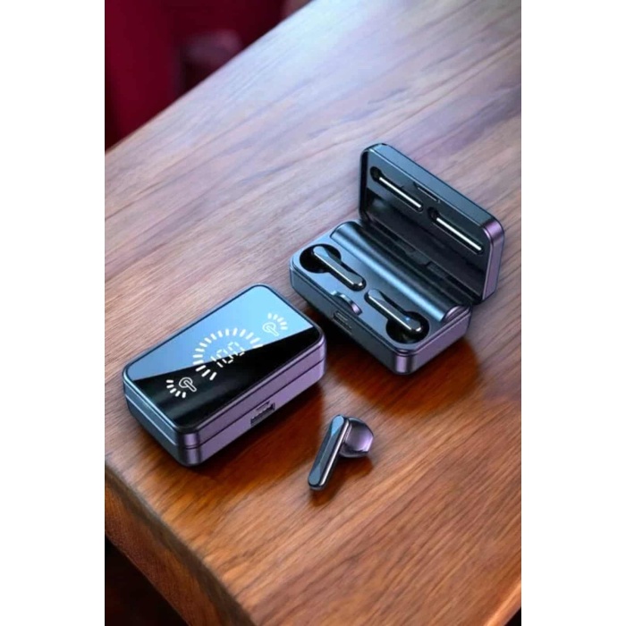 Aynalı Bluetooth Kulaklık Telefon Standlı Dijital Göstergeli -