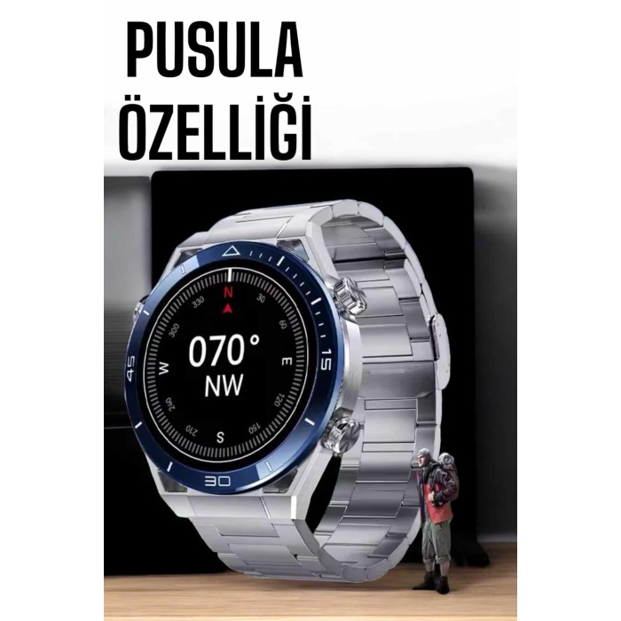 Akıllı Saat Yeni Nesil Bluetooth Bağlantılı Uyku ve Sağlık Takibi NFC ve GPS -