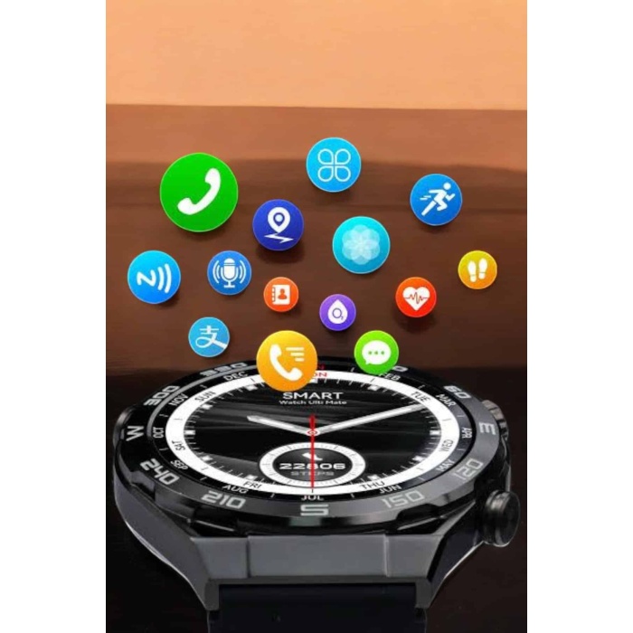 Akıllı Saat Yeni Nesil Bluetooth Bağlantılı Uyku ve Sağlık Takibi NFC ve GPS -