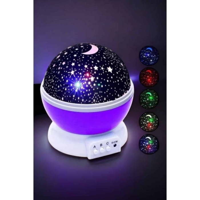 Mavi ve Mor Işıklı Projeksiyon Lambası -