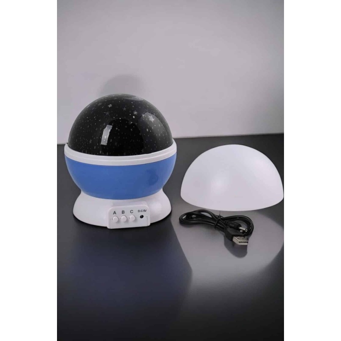 Mavi ve Mor Işıklı Projeksiyon Lambası -