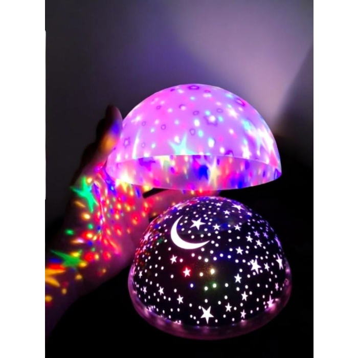 Yıldızlı Gökyüzü Efektli Projektörlü Masa ve Gece Lambası -
