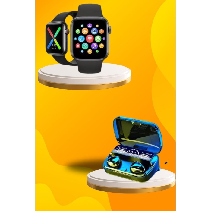 Kaliteli Akıllı Saat ve Kaliteli Bluetooth Kulaklık ANC Özelliği Uzun Pil Ömrü -