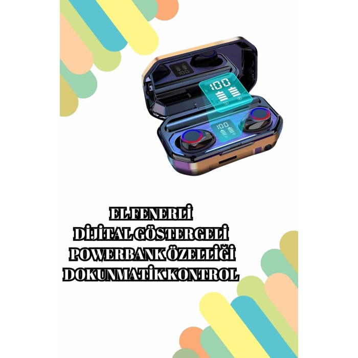 2025 Model Akıllı Saat ve Bluetooth Kulaklık 5.0 Bluetooth Bağlantılı Dokunmatik Ekran -