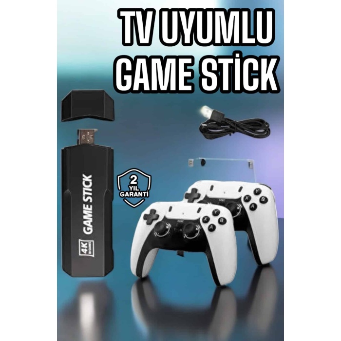 Game Stick Retro 8K ULTRA HD Video Oyun Konsolu Android Tv Özelliği -