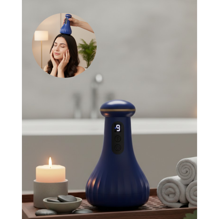 Elektrikli Baş ve Vücut Masaj Cihazı Çok Kademeli Rahatlatıcı -